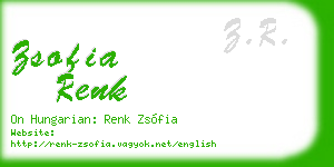 zsofia renk business card