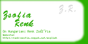 zsofia renk business card